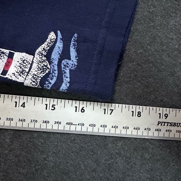 Vintage Cropped Nautical Print Pants Womens M‎ Petite Blue Lighthouse, Sailboat, - Picture 6 of 8